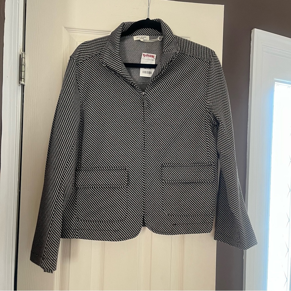 Women’s Max Studio London Zip Up Jacket Size L NWT